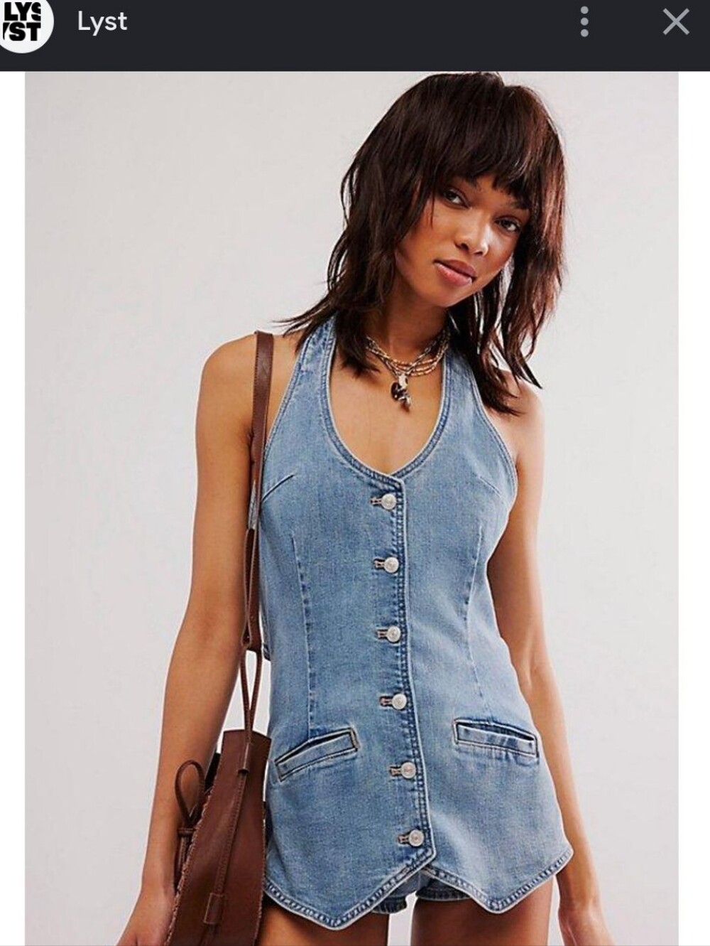 Free People Denim Counter Culture Micro Playsuit